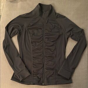VSX by Victoria's Secret Black Fitted Athletic Jacket with High Collar